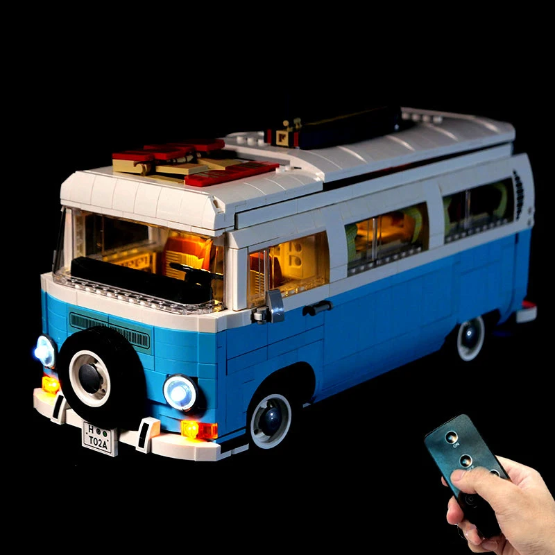 Kit Luci A Led Rc Per Lego 10279 T2 Camper Van Building Blocks Giocattolo In Mattoni (Solo Luce A Led, Senza Modello Di Blocchi)