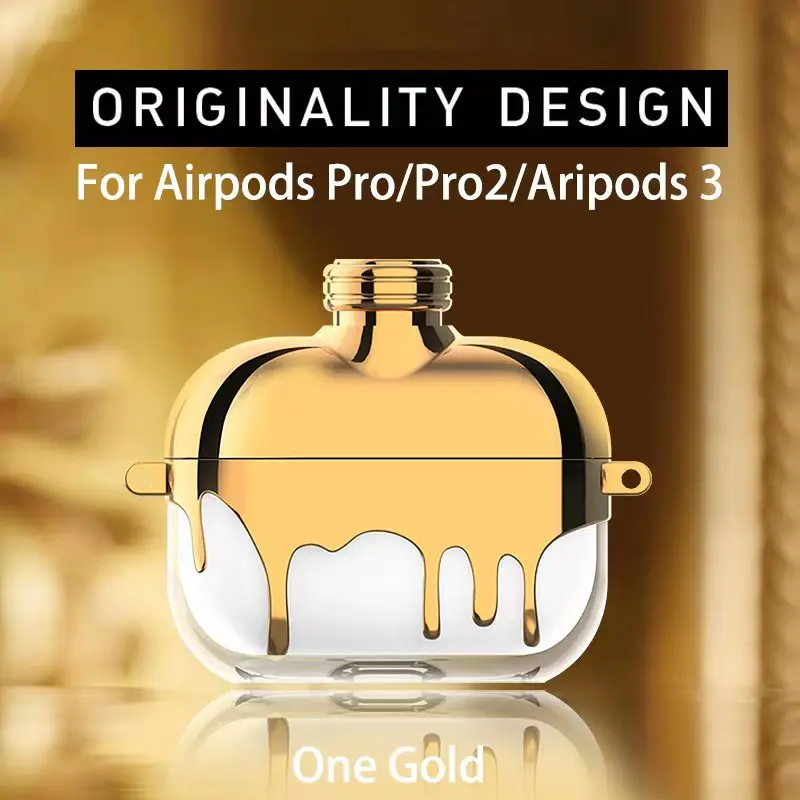 Custodia Per Airpod Pro/Pro 2 3D Cartoon Cute Wine Bottle Case Kawaii Character Bottle Case Per Airpod Pro 2019/Airpods Pro 2Nd 2022