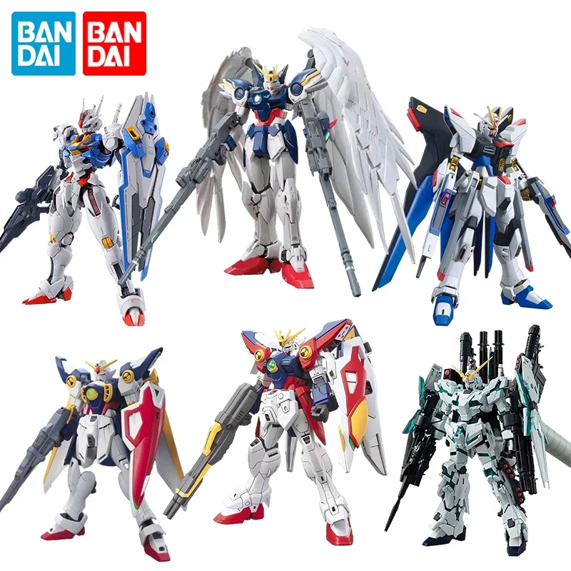 Bandai Gunda Flying Wing Zero Assault Freedom Virtual Exia Blue Heresy Unicorn Hell Death Action Figure Build Model Kit Toy Gift