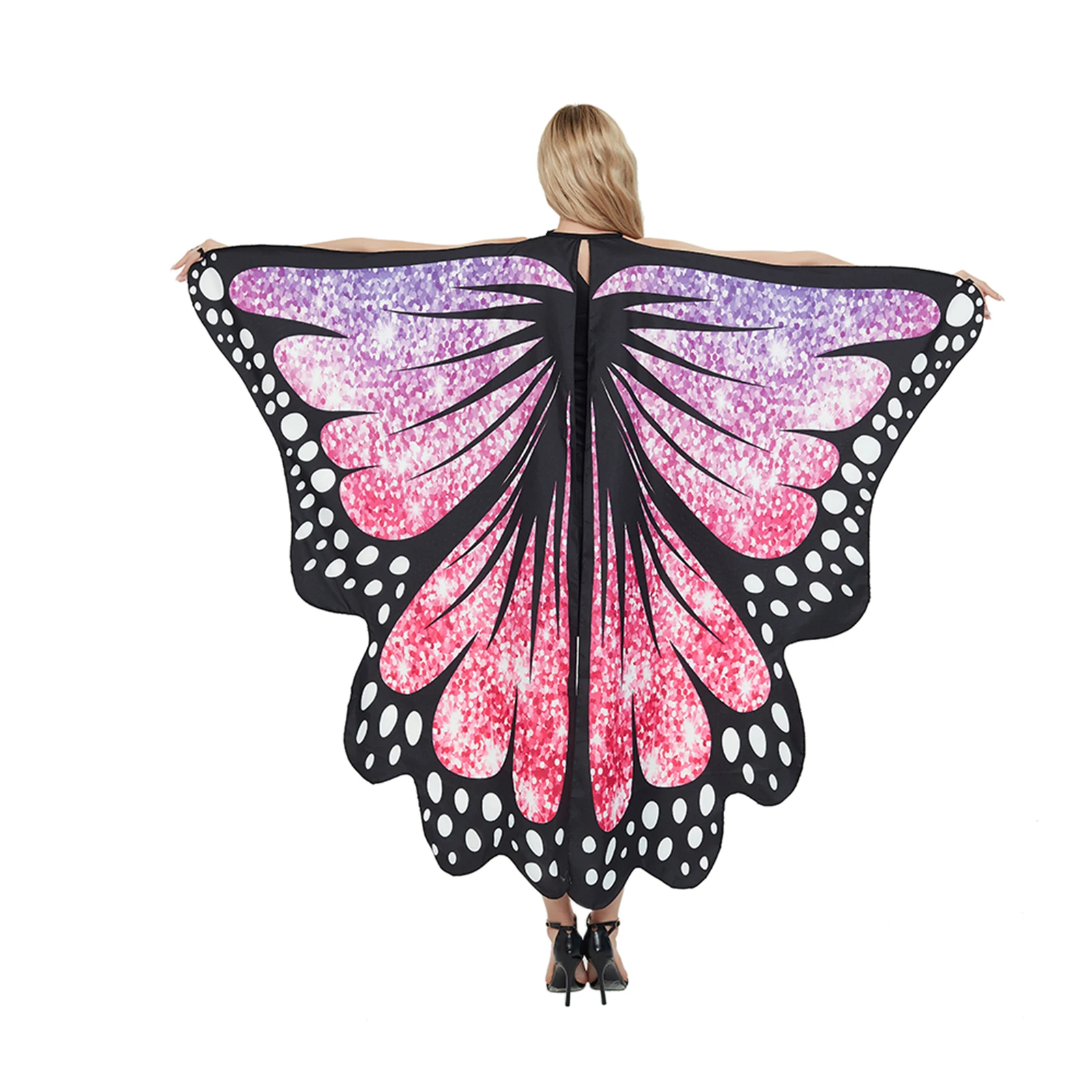 Lady'S Gradient Butterfly Cloak Ball Goblin Lady'S Wings Accessori Cosplay, Halloween, Natale E Feste Da Ballo