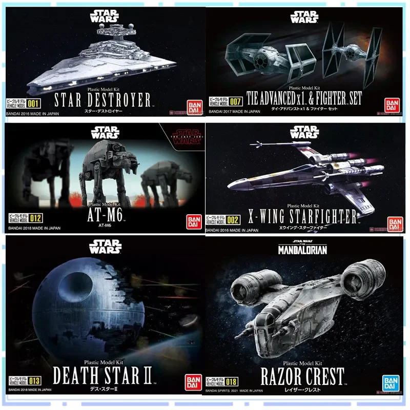 Disponibile Bandai Original Star Wars X-Wing Interstellare Star Destroyer Millennium Falcon Action Figure Toys Modello Assembll