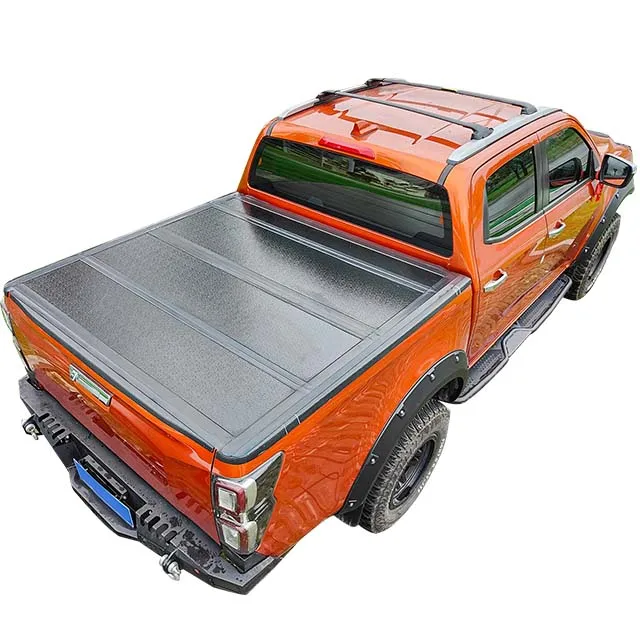 Oem Factory Custom Pick Up Off Road 4 X4 Car Truck Bed Alluminio Hard Tri Four Fold Tonneau Cover Per Dodge Ram 1500 2023