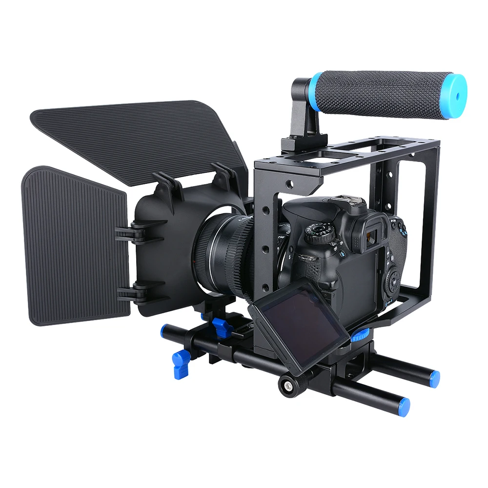 Dslr Rig Camera Cage Kit Sistema Stabilizzatore Spalla Video Rig Per Canon 5D Mark Iii Iv 6D 7D Nikon D7200 Sony A7 Gh5 Gh4