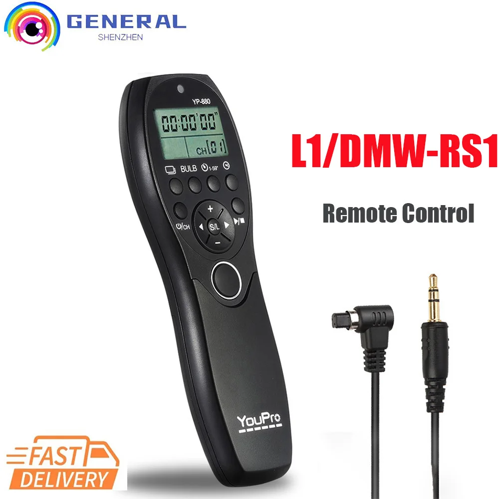 Telecomando Timer Yp-880/L1 Per Fotocamera Panasonic Dmc-G7 G9 G10 G85 Fz2500 Fz1000 Fz300 Gf6 Gh 1 2 Gh3 Gh4 Gh5 Gx8 Gx7 Dmw-Rs1
