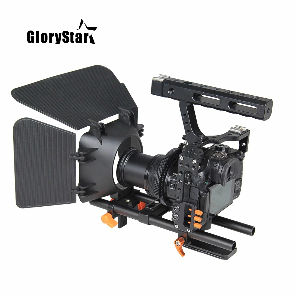Dslr Video Stabilizzatore Film Movie Making Gabbia Per Videocamera Con Kit Di Perforazione Sistema Asta 15Mm Per Sony A7/A7Ii/A7S/A7R/A7Rii Panasonic 