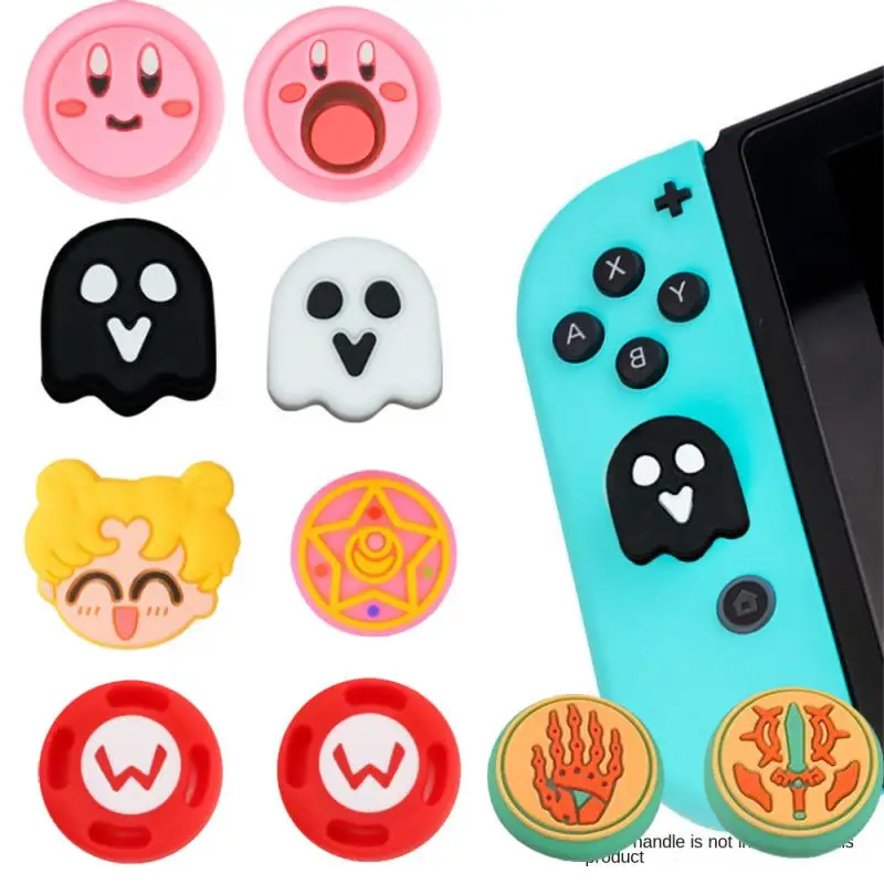 Per Nintendo Switch Joycon Caps Cover Handle Rocker Thumb Cover In Silicone Ghost Joycon Button Cap Accessori Per Nintendo Switch