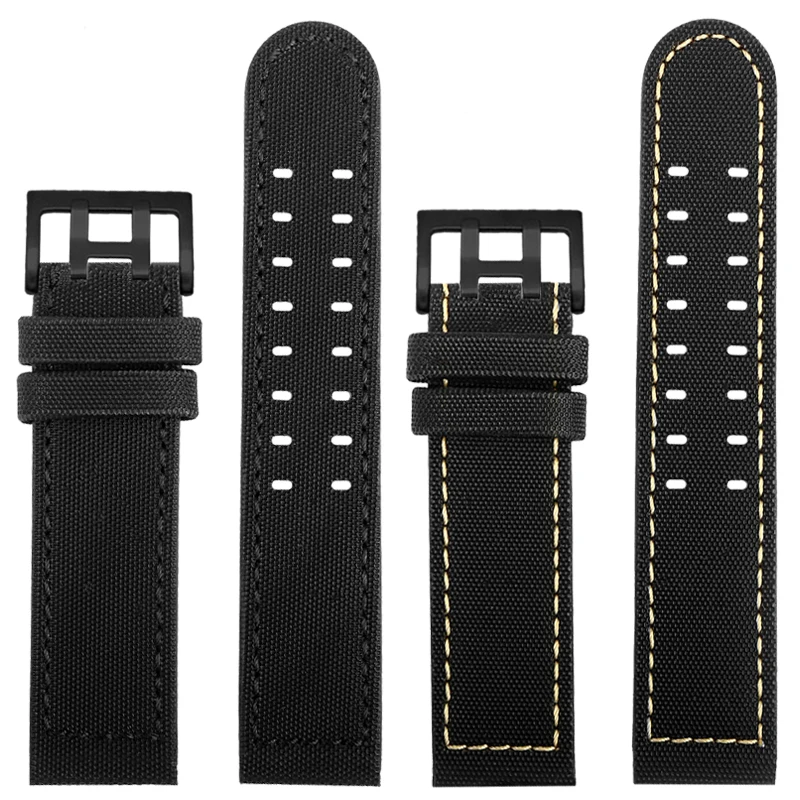 Cinturino In Pelle Di Nylon Da 20Mm 22Mm Per Hamilton Kaki Field Aviation H70575733/H71626735 Cinturino Per Orologio Bracciale Sportivo Maschile All'A