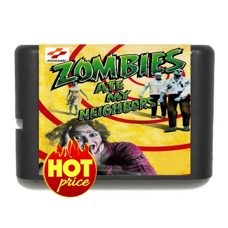 Nuovo Arrivo Zombies Ate My Counters 16Bit Md Game Card Per Sega Mega Drive Per Genesis