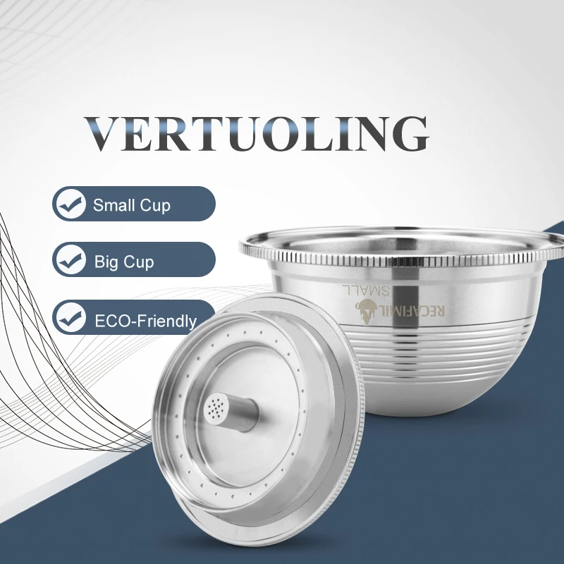 Vip Link 70Ml Per Nespresso Vertuo Vertuoline Plus Gca1 Delonghi Env135 Capsula Riutilizzabile In Acciaio Inossidabile