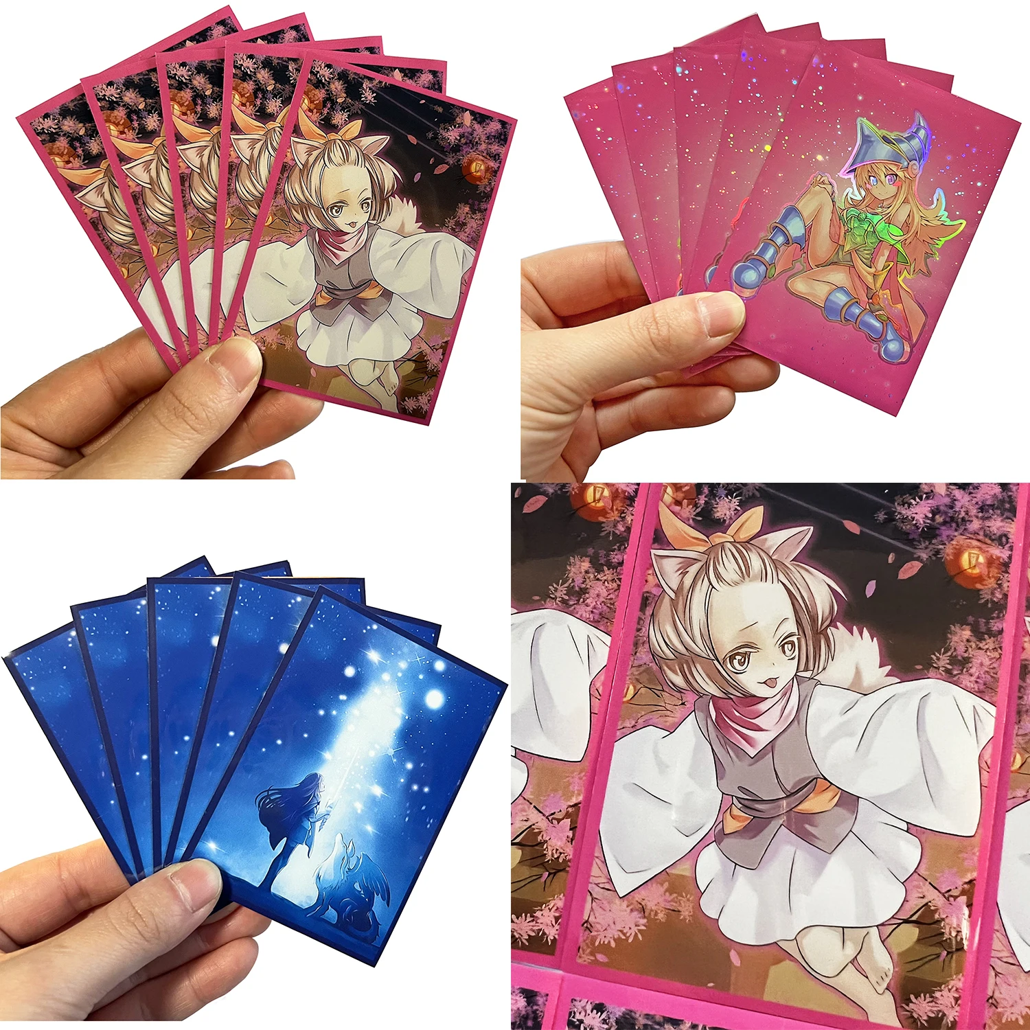 Yugioh Trading Cards Glossy Premium Quality Sleeves Dark Magician Girl Anime Japanese Protective Deck Shield Cover 63X90Mm