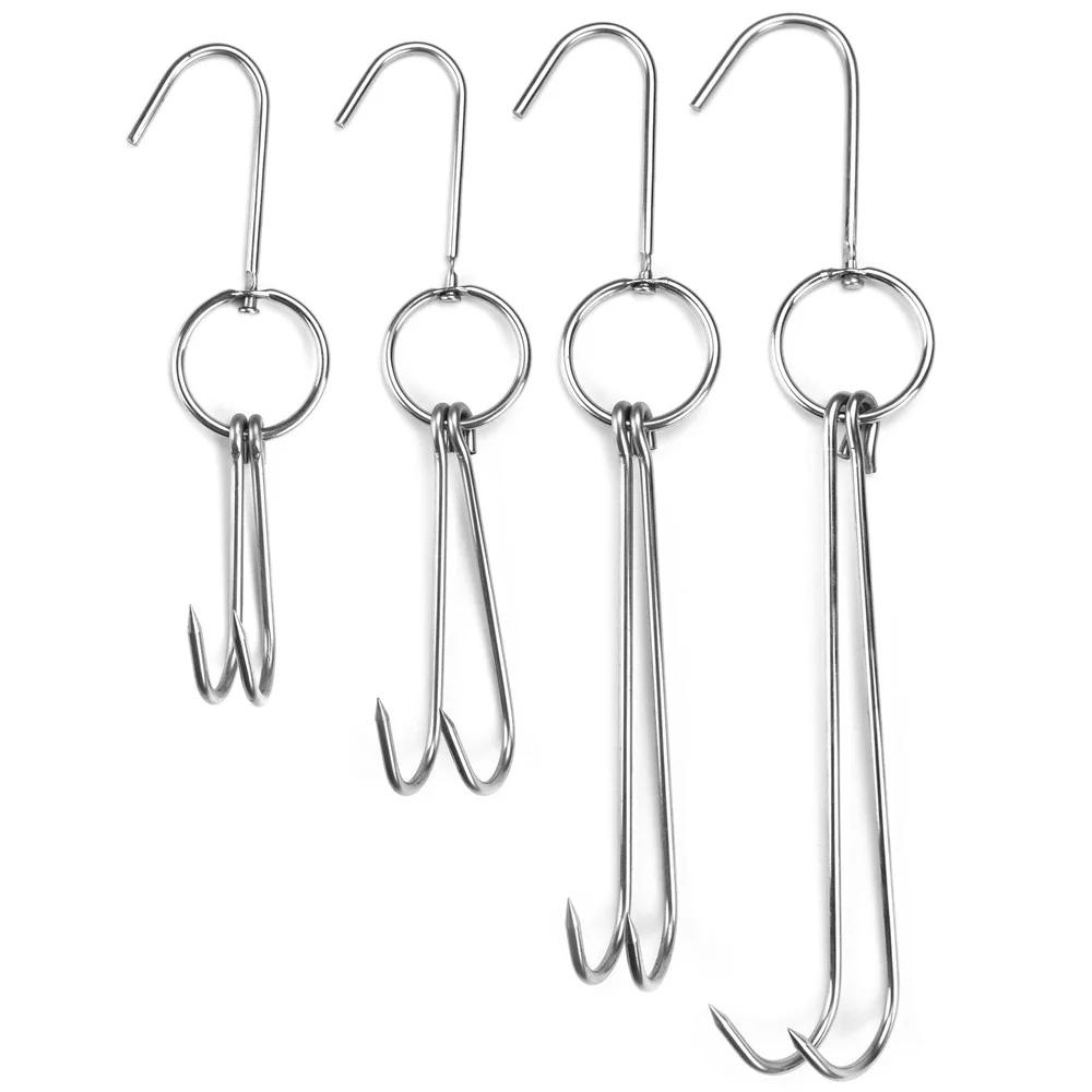 1 Pz Durevole In Acciaio Inox Carne Di Manzo Fermagli Anatra Oca Ganci Di Tacchino Arrosto Anatra Gancio Di Pancetta Bbq Stoccaggio Appendiabiti Pane 