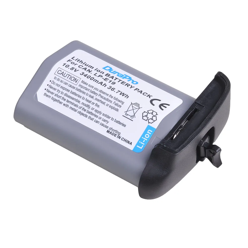 Batteria Durapro 3400Mah Lp-E19 Lp E19 Per Fotocamera Canon Eos 1D ,1D Mark Ii , Iii ,Iv ,1Ds Mark Iii ,1Dx ,1Dx Mark Ii