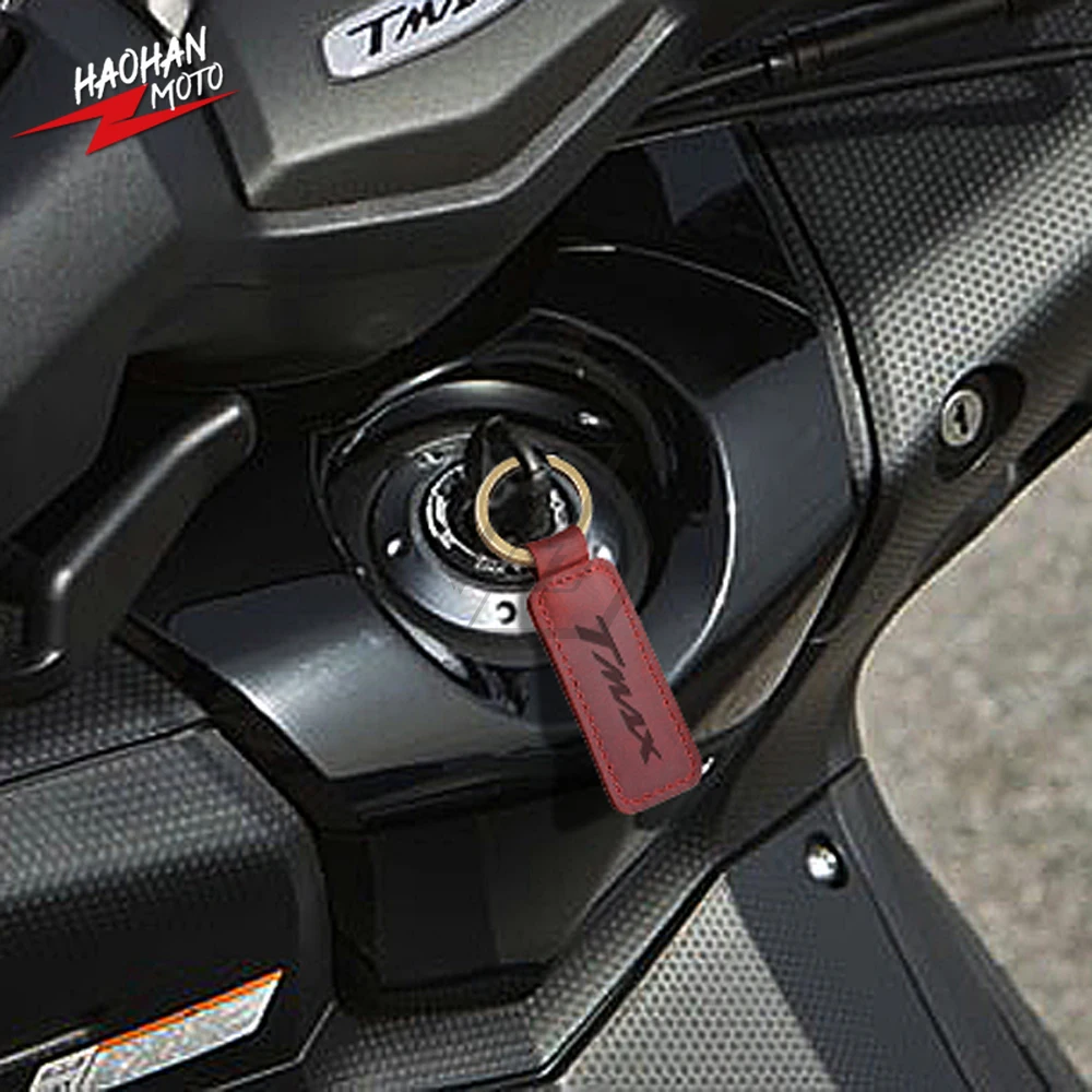 Per Yamaha Scooter Tmax T-Max Modelli Portachiavi Moto Portachiavi Pelle Di Cavallo Pazzo Portachiavi