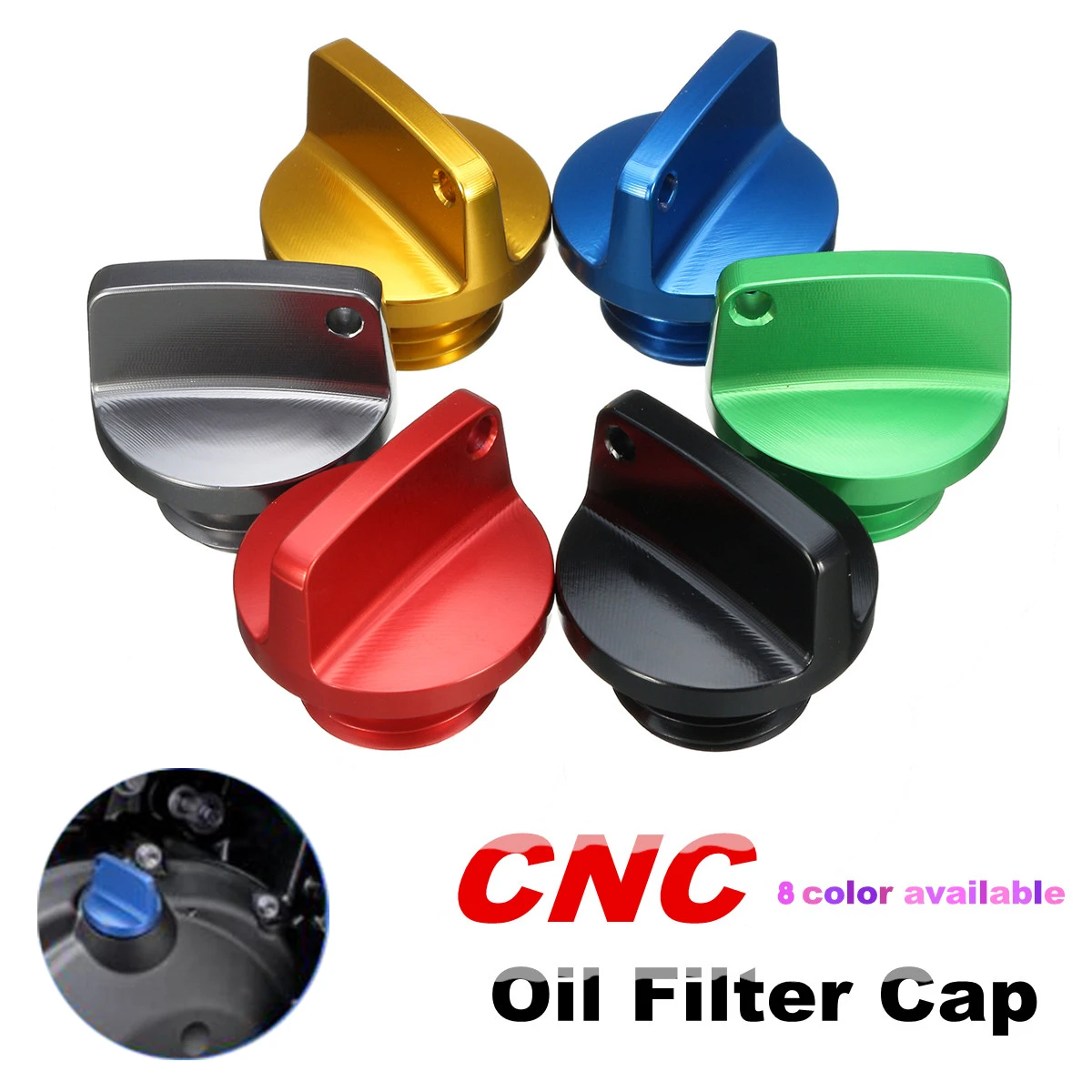 Moto Carter Cnc Olio Motore Coperchio A Vite Spina M20 * 2.5 Per Yamaha Mt09 Fz09 Mt09Tracer Fj09 Tmax 500 T-Max 530