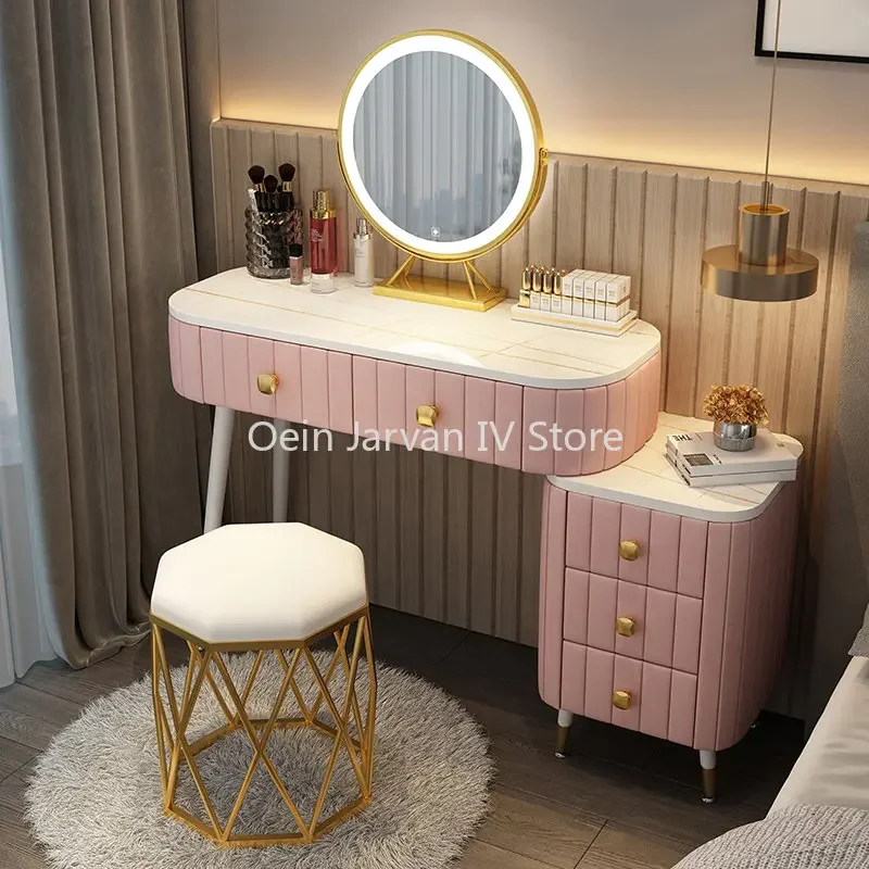 Nordic Luxury Makeup Vanity Tables Storage Cabinet Modern Minimalist Vanity Tables Camera Da Letto Tavolo Trucco Mobili Per La Casa Wz50Vt