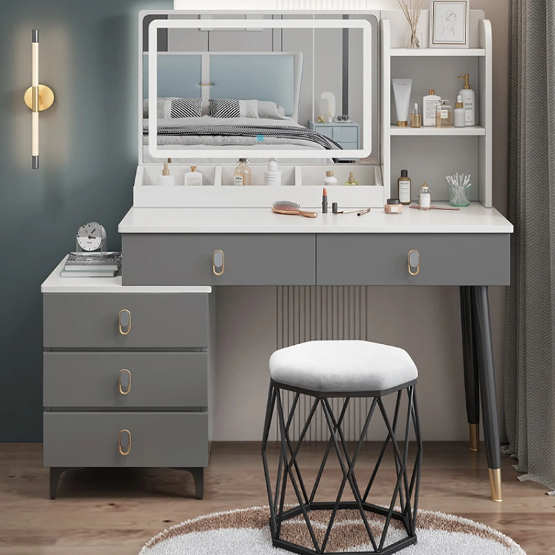 Modern Minimalist Vanity Tables Storage Cabinet Lights Specchio Vanity Tables Comodini Camera Da Letto Tavolo Trucco Furniture Wz50Vt