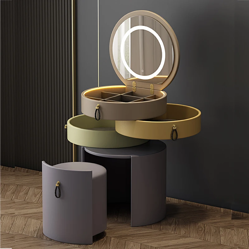 Creative Storage Vanity Tables Luxury Mirror Makeup Nordic Bedroom Vanity Tables Design Tavolo Da Rucco Mobili Per La Casa Wz50Vt