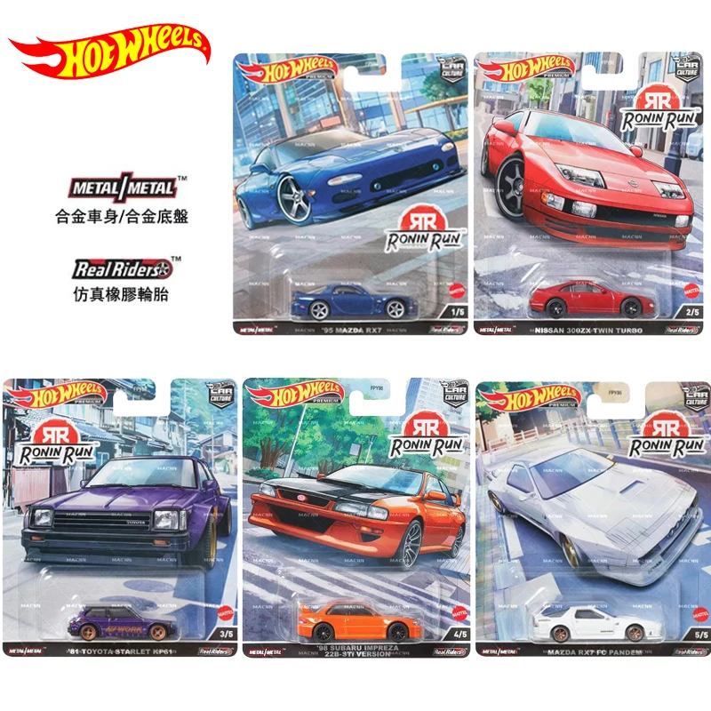 Original Hot Wheels Premium Car Culture Roin Run Diecast 1:64 Voiture Mazda Pandem Subaru Impreza Kid Boy Toys For Children Gift