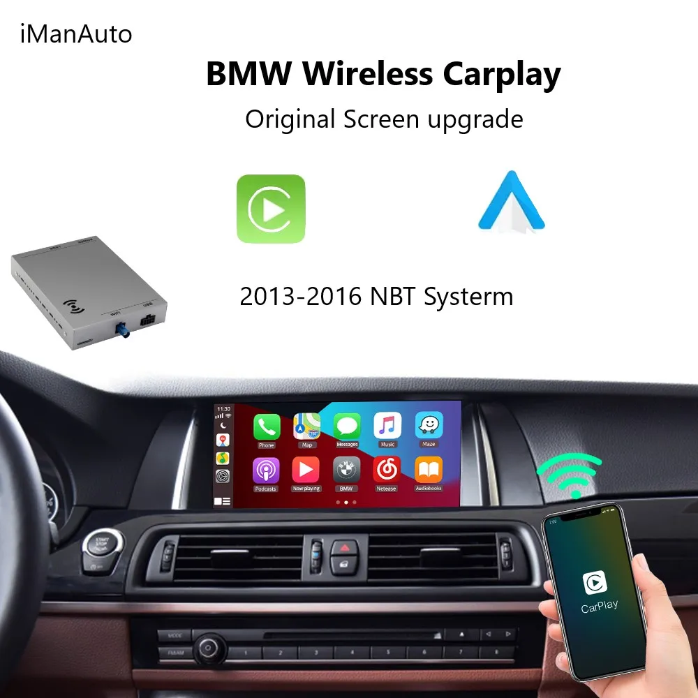 Wireless Apple Carplay Interfaccia Auto Android Per Bmw Nbt F10 F11 F15 F20 F30 2013-2017 Airplay Mirrorlink Fotocamera Posteriore Car Play