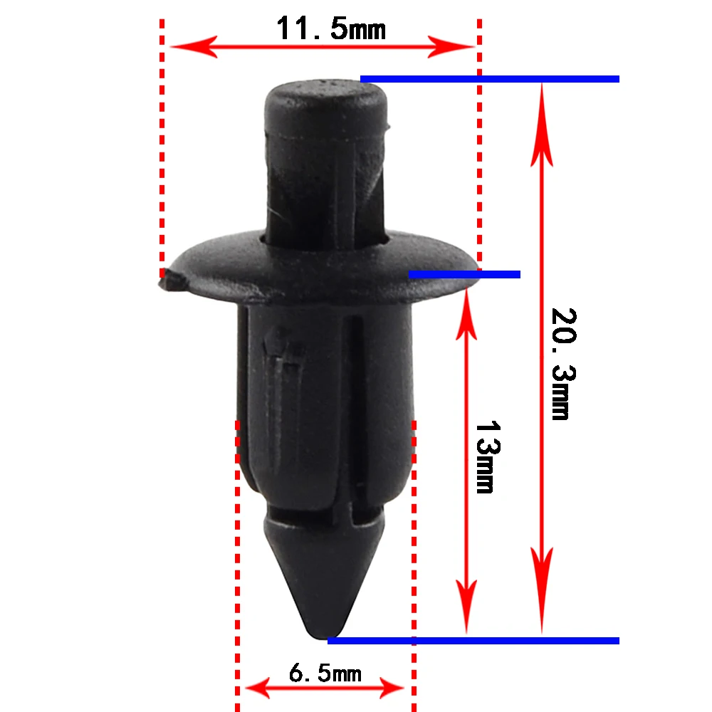 100 Pezzi Nuovissimi Clip Per Rivetti Parafango Carenatura Per Yamaha Yzf R1 R3 R6 Mt07 Mt09 Roadstar Xv1600 Xv1700 Xv1900 Xv250 Virago