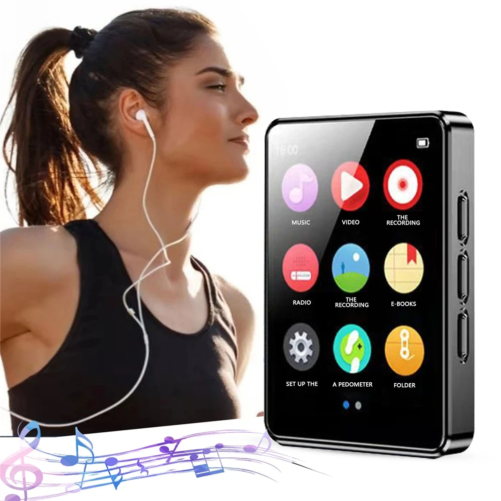 Lettore Bluetooth Mp4 Touch Screen Walkman Lettore Musicale Lettura Ebook Altoparlante Integrato Con Ebook/Radio Fm/Registrazione/Supporto Blu
