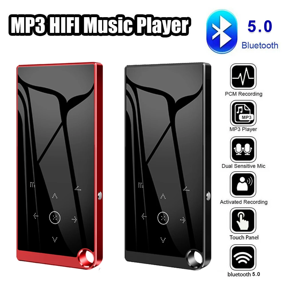 Schermo Da 2.4 Pollici Bluetooth5.0 Lettore Mp3 Touch Key Audio Portatile Lossless Music Hifi Walkman Fm/Ebook/Recorder/Lettore Video Mp4