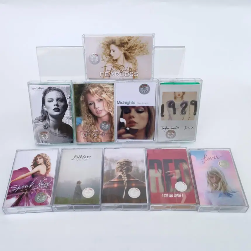 New Taylor Swift Music Tape Lover Red Fearless 10Pcs Album Cassette Cosplay Soundtracks Box Walkman Tape Party Music Collection
