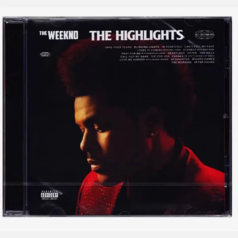 Classic The Weeknd Music Cd The Highlights Album Cd Cosplay Compact Disc Walkman Car Play Canzoni Soundtracks Box Party Music Gift