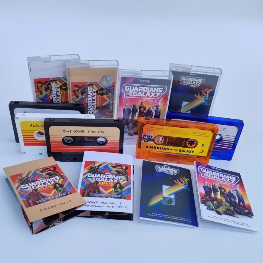 The Avengers Guardians Of The Galaxy Music Tape Gamora Groot Star-Lord Cosplay Soundtracks Box Cassette Walkman Tape Prop Gifts