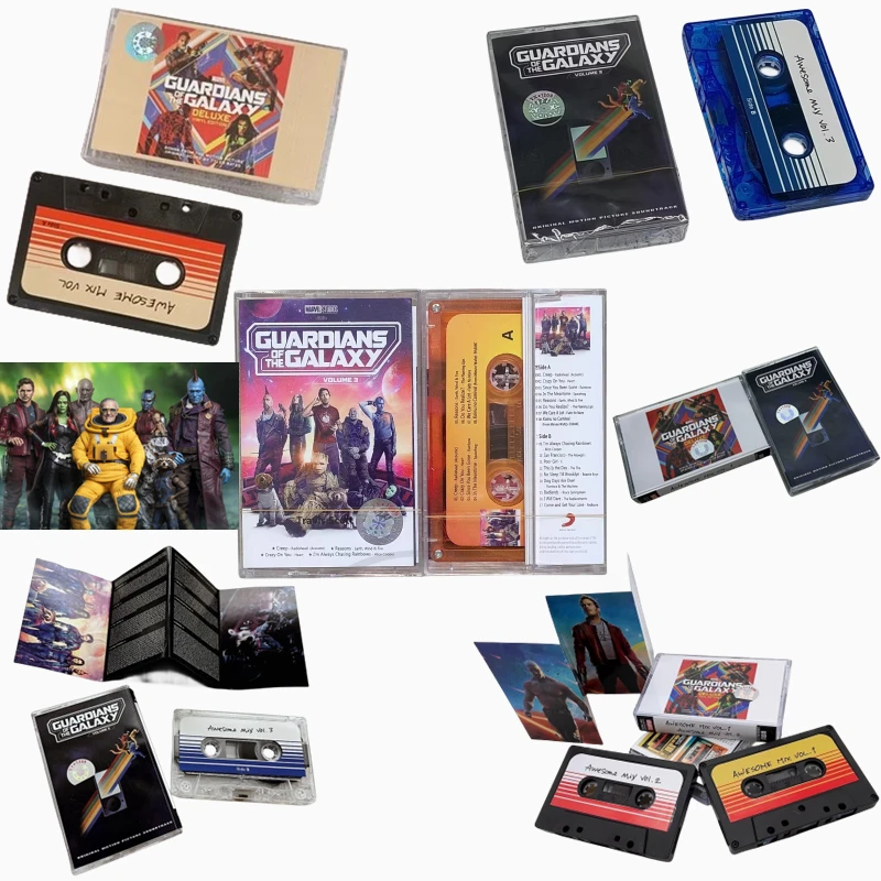 Marvel Avengers Guardians Of The Galaxy Music Tape Star-Lord Gamora Groot Cosplay Soundtracks Box Tape Walkman Cassette Prop Toy