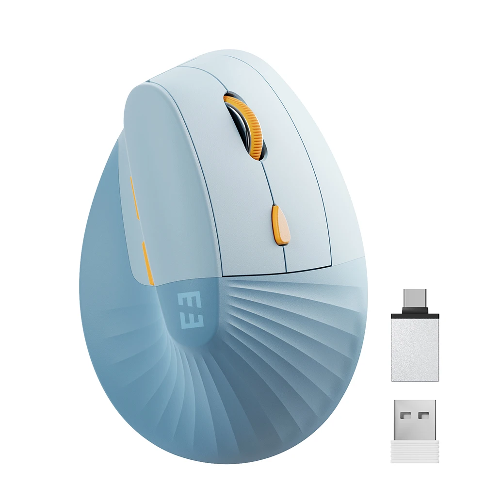 Mouse Wireless Verticale Ricaricabile Usb E Tipo C Mouse Ergonomico Per Computer Notebook Mac Ipad Os Windows Xp 7 10 11 Android