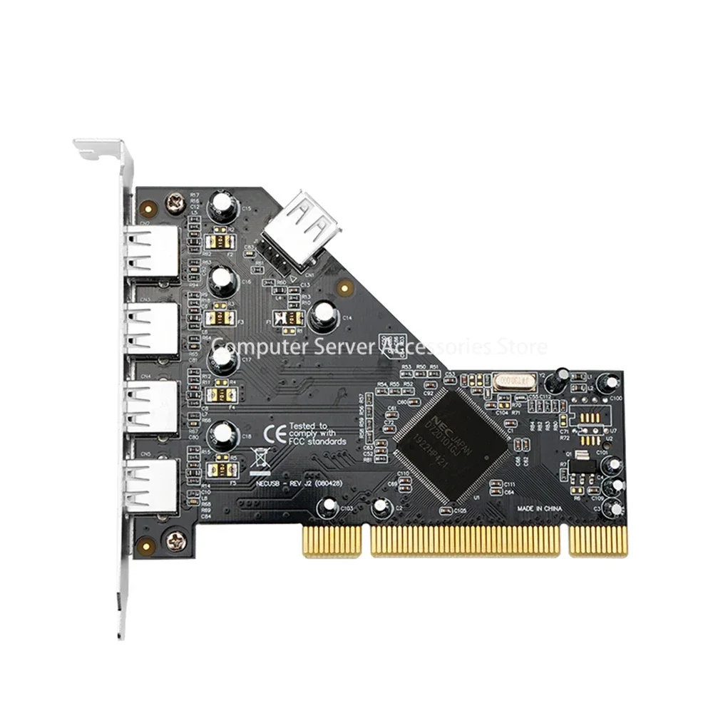 Scheda Di Espansione Da Pci A Usb 4 + 1 Scheda Adattatore Usb2.0 Per Windows 98Se/Me/2000/Xp 32-Bit/Xp/Win7/Win8 64-Bit/Server 2003/Vistamac Os