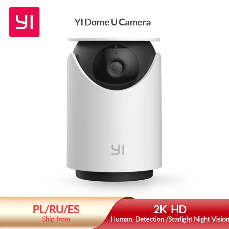 Yi Dome U Security Indoor Cam Pan & Tilt Ip 1080P Con Wi-Fi Human & Pet Ai Videosorveglianza Compatibilità Assistente Vocale