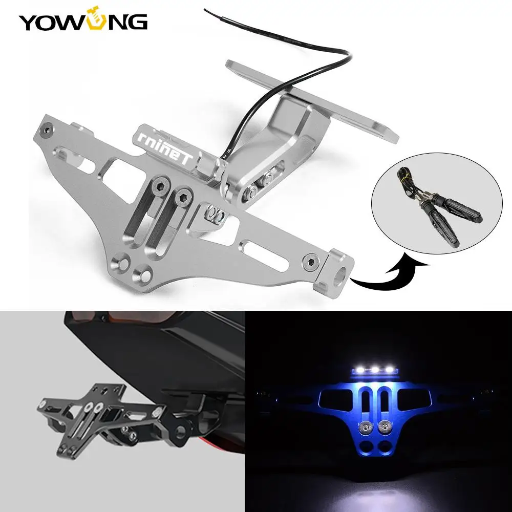 Moto Universal Rear License Plate Mount Holder And Turn Signal Light For Bmw R Nine T Rninet Cafe Racer Pure Scrambler 2017-2018