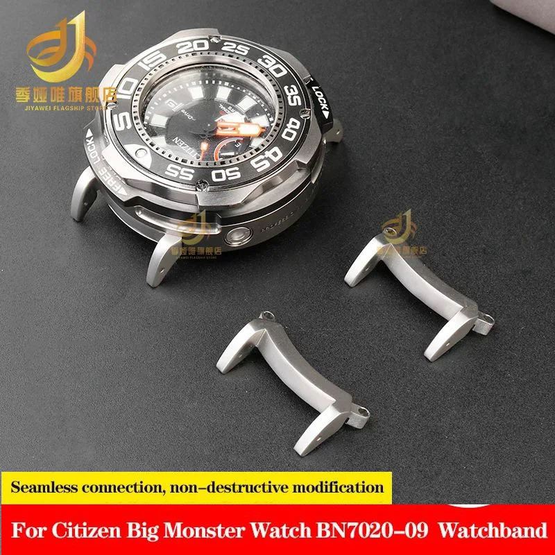 Per Citizen Big/Enorme Monster Watch Band Bn7020 Bn7020-09E/17E Acciaio Inossidabile Capocorda Grain Metal Adapter Cinturino Modificato
