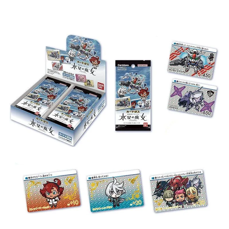 New Bandai Gundam The Witch Of Mercury Card Dass Japan Anime Rare Ur Sr Children Board Game Collection Card Toy Gift Box