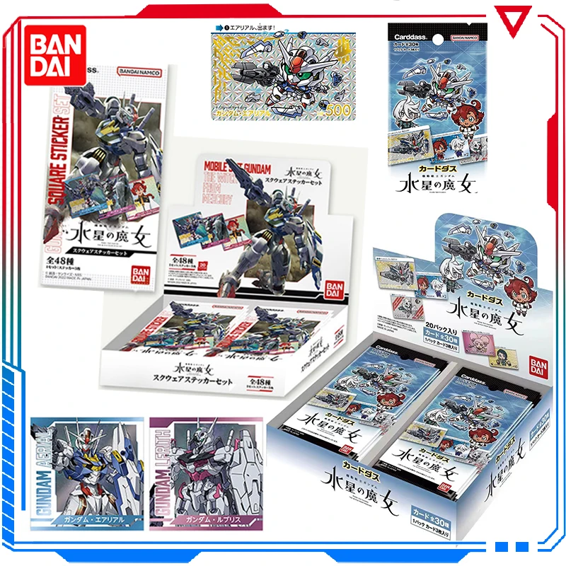 Bandai Gundam Card Aerial Tcg Game Collecties Shokugan Cards Anime The Witch From Mercury Toys For Boys Gift