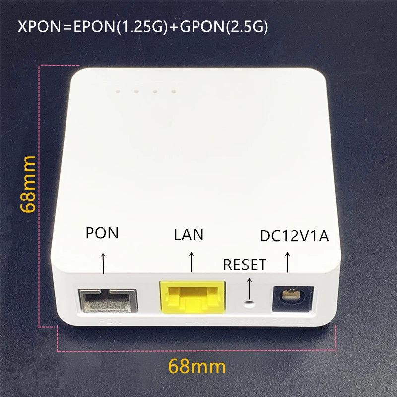 Minni 10 Pz Onu Inglese 68Mm Xpon Epon1.25G/Gpon2.5G G/Epon Onu Ftth Modem G/Epon Router Compatibile Inglese Onu Mini68 * 68Mm