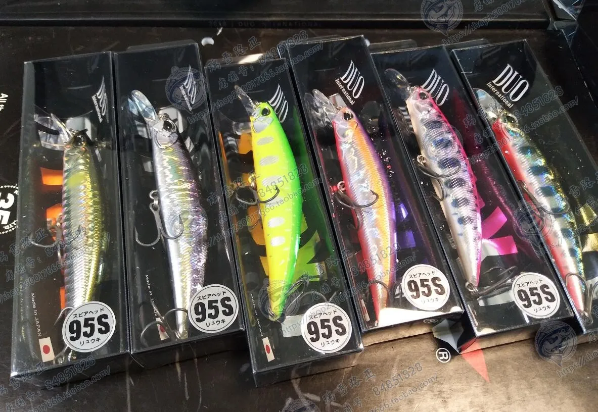 Japan Duo Spearhead Ryuki 95S Minot Sommerso 15G Shake Sink Bocca Capovolta Blue Trespolo Trota