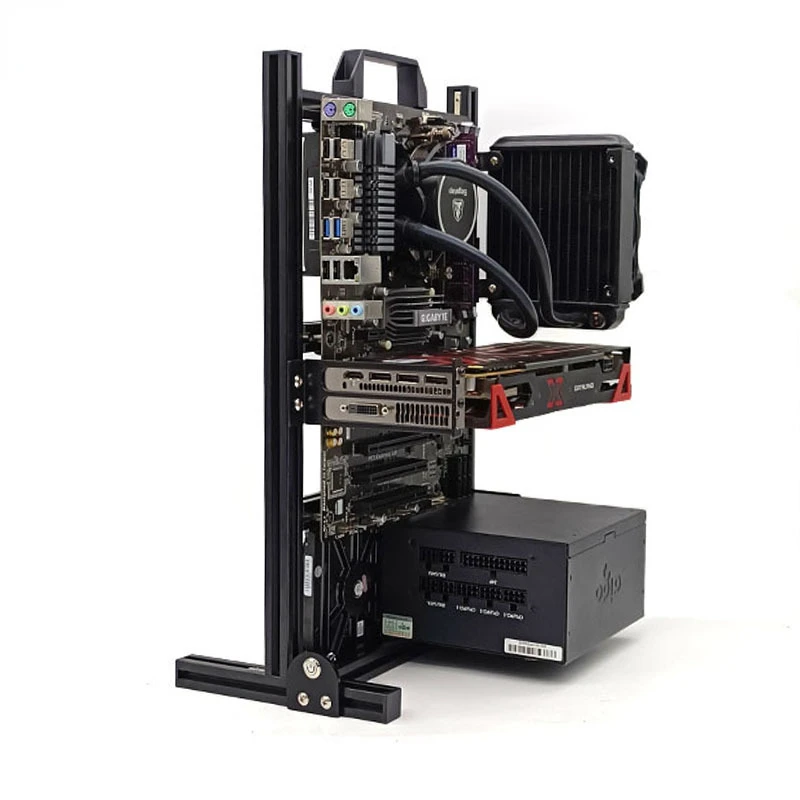 Atx Gamers Cabinet Itx Matx Chassis,Mod Open Computer Case Frame Rack,Desktop Gaming Pc Cabinet Watercooler