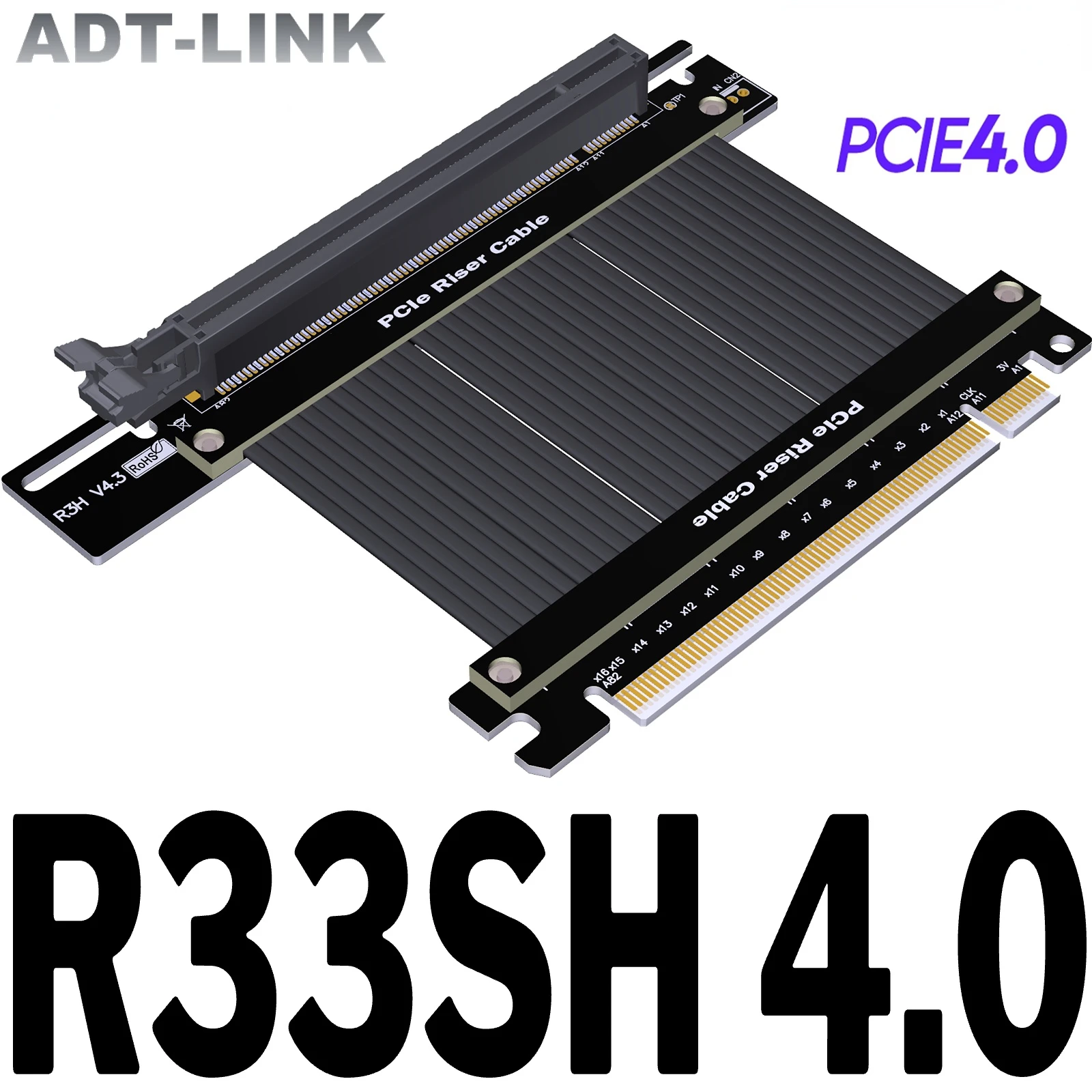 Adt New Pci-E 5.0 4.0 X16 Riser Cable Gen 5/4 Schede Video Grafiche Extender Pci Express 4.0X16 Universal Gaming Atx Gpu Pc Case