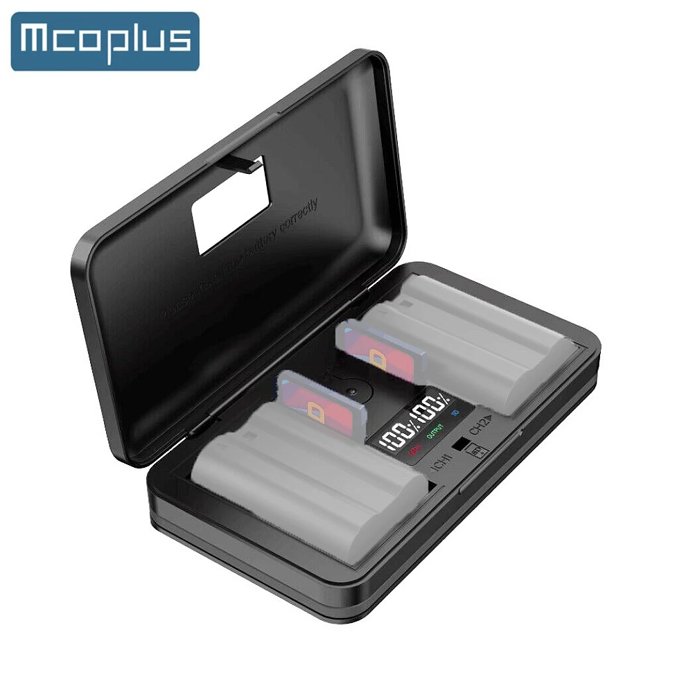 Mcoplus Lp-E6 Caricabatteria Doppio Usb Per Canon Eos 7D Mark Ii 5D Mark Iv 5D Mark Iii 70D 5Ds 5Ds R/5D Mark Ii 6D 7D 80D 60D