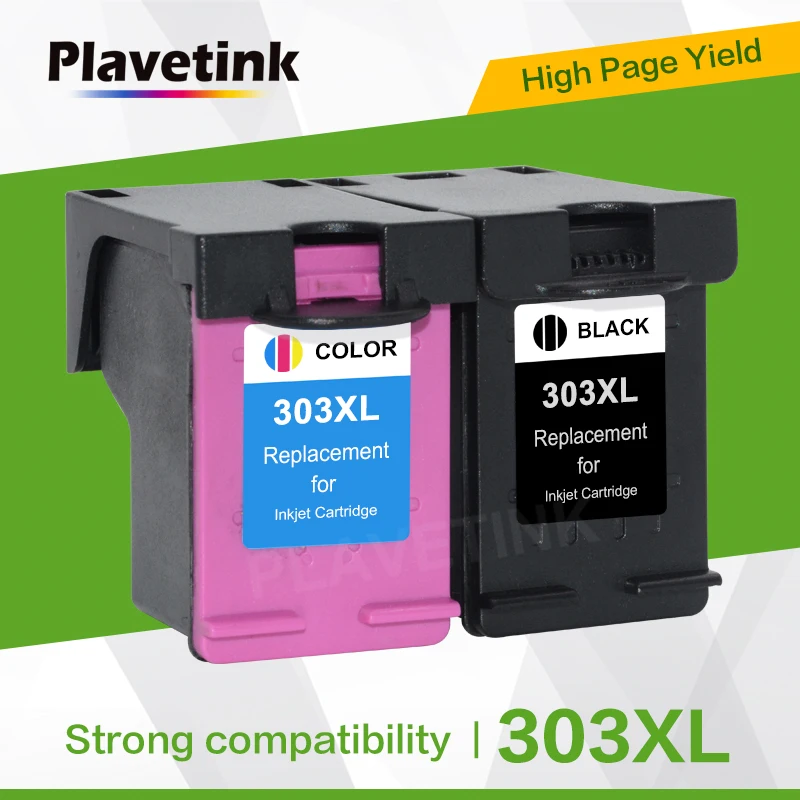 Cartuccia D'Inchiostro Sostitutiva Plastetink Per Stampante Hp 303 Hp303 303Xl Envy Photo 6220 6230 6232 6234 7130 7134 7830 7855 7858 7864