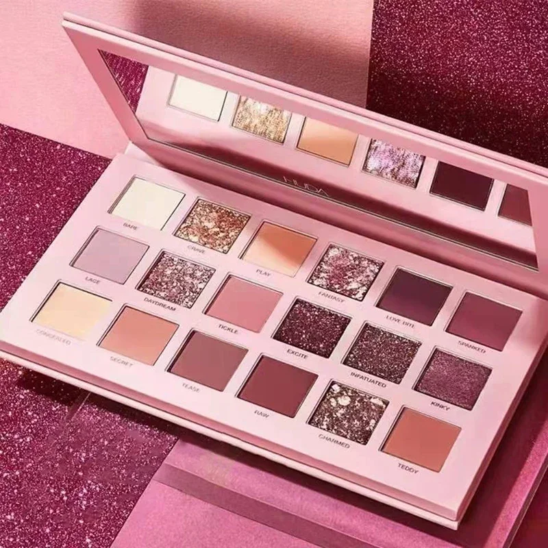 New Rose Eye Shadow 9/18 Colori Pearlescent Matte Glitter Eyeshadow Palette Long Lasting Make Up Eyeshadow Beauty Eye Pallete
