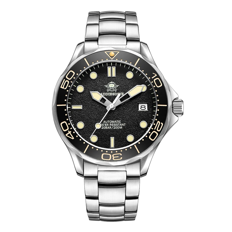 Addiesdive Orologio Di Lusso Da Uomo Zaffiro Cristallo C3 Super Luminoso 20Bar Impermeabile Relogios Masculinos Orologio Meccanico Automatico