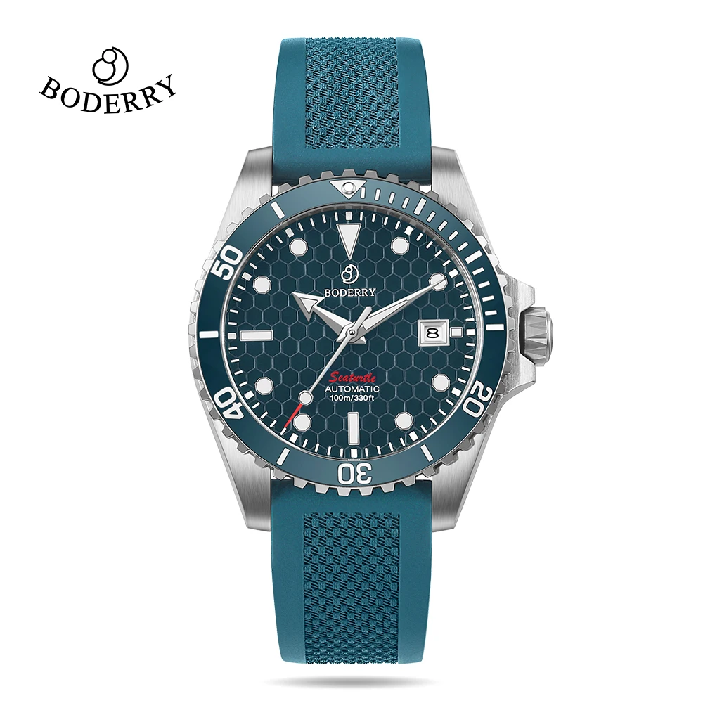 Boderry Seaturtle Titanium Diver Watch Men Luxury Bronze Watches Orologio Da Polso Meccanico Automatico Sport 100M Impermeabile Luminoso