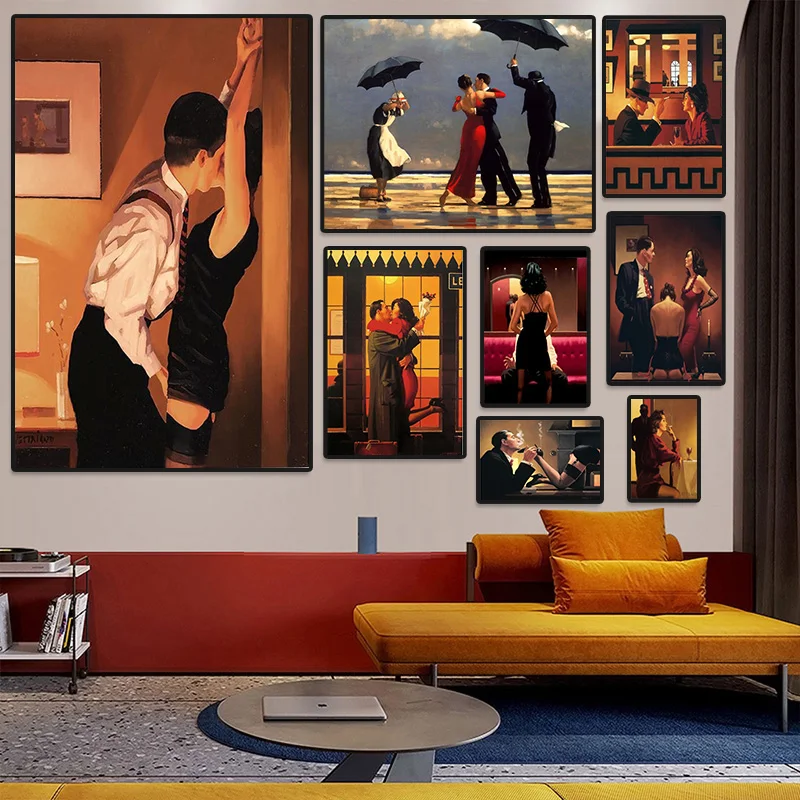 Jack Vettriano Portrait Poster Canvas Hd Print Wall Picture Dance Love Artwork Soggiorno Decorazione Della Casa Pittura Regalo Cuadros