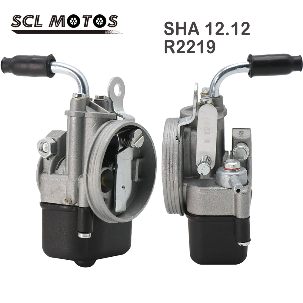 Scl Motos Nuovo Carburatore Moto Carb Per Dellorto Sha 12.12 R2219 2 Tempi Piaggio Bravo 50Cc Scooter Moto Carburador