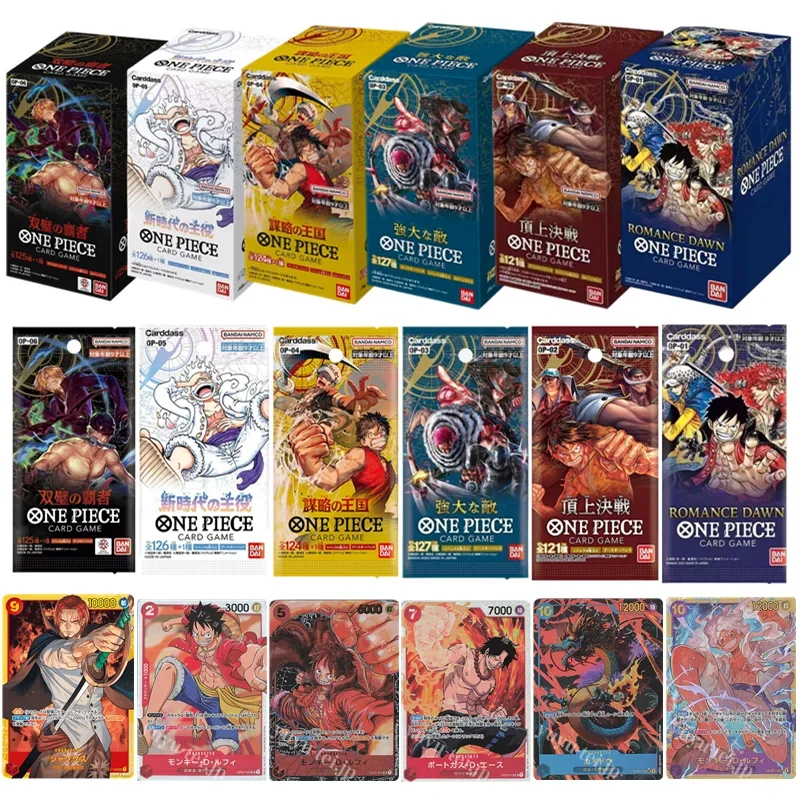 Carte Originali Bandai One Piece Op06 Zoro & Sanji Trading Box Op05 Rufy Rare Cards Op01-04 Card Collector Gift