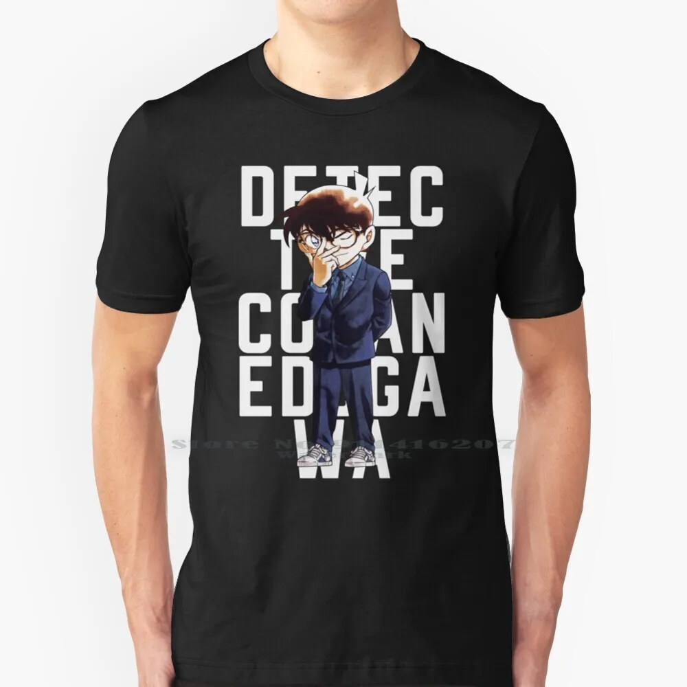 Detective Conan Edogawa T Shirt 100% Puro Cotone Anime Manga Detective Conan Conan Grigio Edogawa Shinichi Kudo Shibuya Giappone